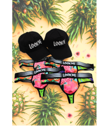 Pack 4 Strings Homme LM2402-57SWE LOOKME + 2 Casquettes Offertes